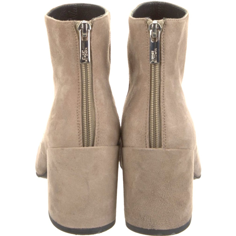 Stuart Weitzman | Neutral Suede Ankle Boots - Picture 4 of 6